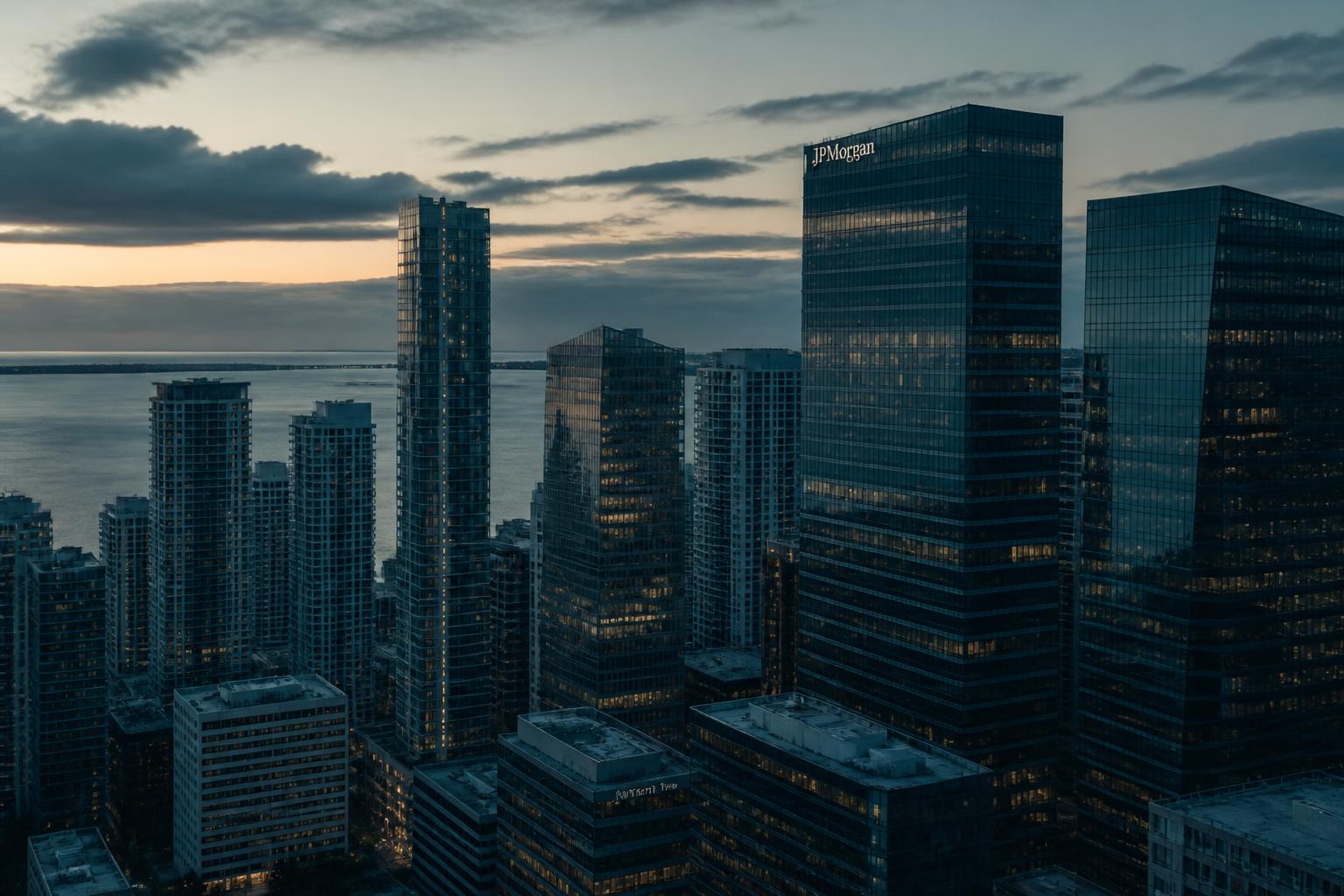 Brickell financial district skyline at dusk